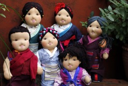 A selection of our traditional Tibetan dolls
