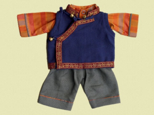 Tibetan Style Waistcoat, Shirt and Pants