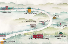 Dharamsala workshop map