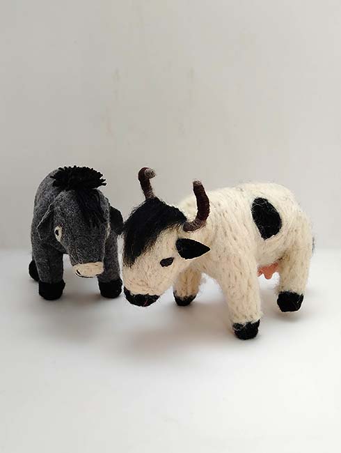 Cow and Donkey